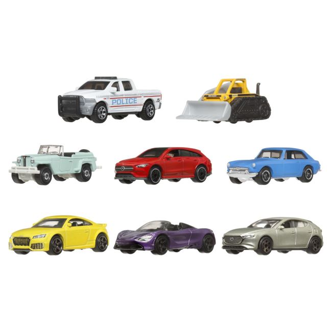 MATCHBOX SET 8 MASINUTE METALICE EXCLUSIV CAMIONETA POLITIEI SCARA 1 LA 64 VIVMTHVR81_JCT81
