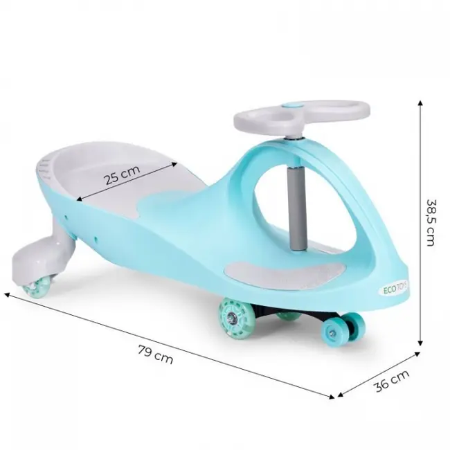 Trotineta gravitationala tip barca cu roti led ecotoys ym-sw-1 - albastru - resigilat edeediym-sw-1blue_resigilat