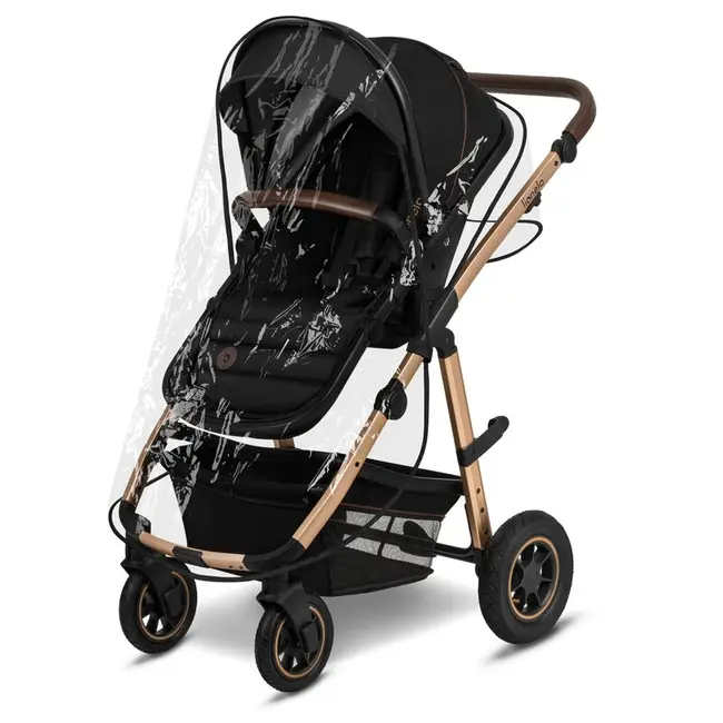Lionelo - Carucior Amber 3 in 1, Cadru aluminiu, Cu landou intarit si salteluta moale, Scoica auto, Reversibil, Maner ajustabil, Huse pentru picioare, ploaie, Plasa de tantar, Geanta parinti, Pana la 22 kg, EN1888-1,EN1888-2,EN1466,ECE R44/04, Negru BYNLO