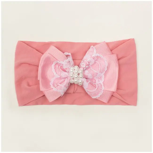 Bentita lata cu fundita cu perlute aplicata MB23043-cd