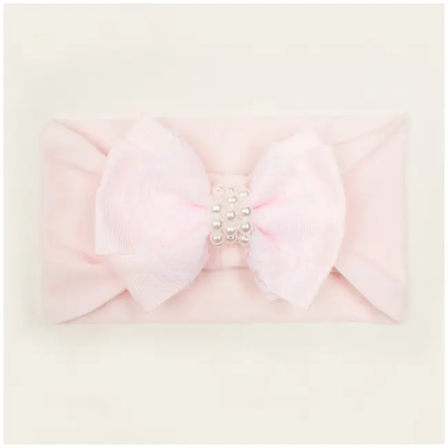 Bentita lata cu fundita cu perlute aplicata MB23043-cd