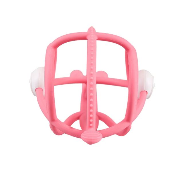 Inel Gingival din silicon Mombella 3 luni+, Melc - Pink KRTM00606