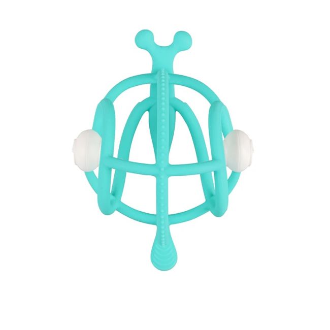 Inel Gingival din silicon Mombella 3 luni+, Melc - Teal KRTM00604