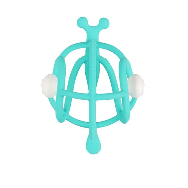 Inel Gingival din silicon Mombella 3 luni+, Melc - Teal KRTM00604
