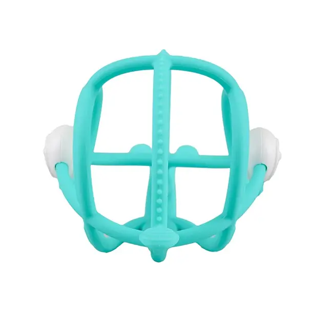 Inel Gingival din silicon Mombella 3 luni+, Melc - Teal KRTM00604