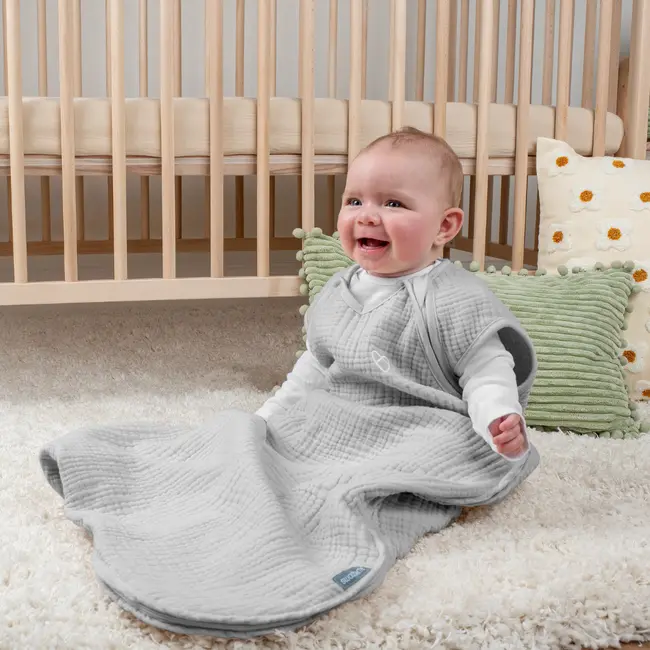 Ingenuity - sac de dormit swaddle me 3-18 luni, 2.5 tog, night sack sleeper, heather grey bbb17394-179