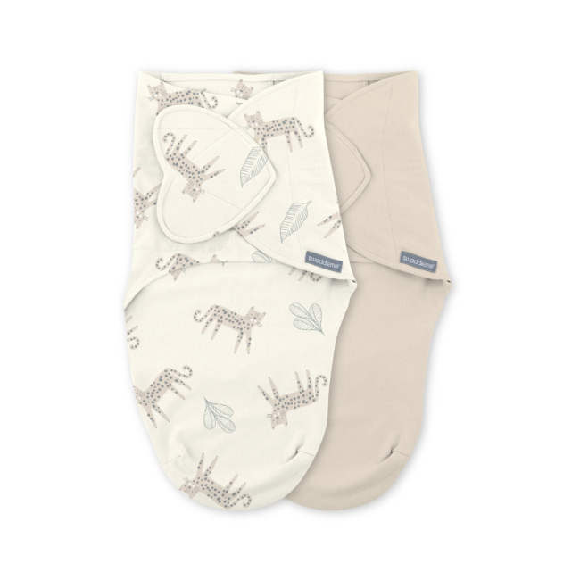 Ingenuity - set 2 sisteme de infasare swaddle me 0-3 luni, colectia monogram, born free bbb17381-071