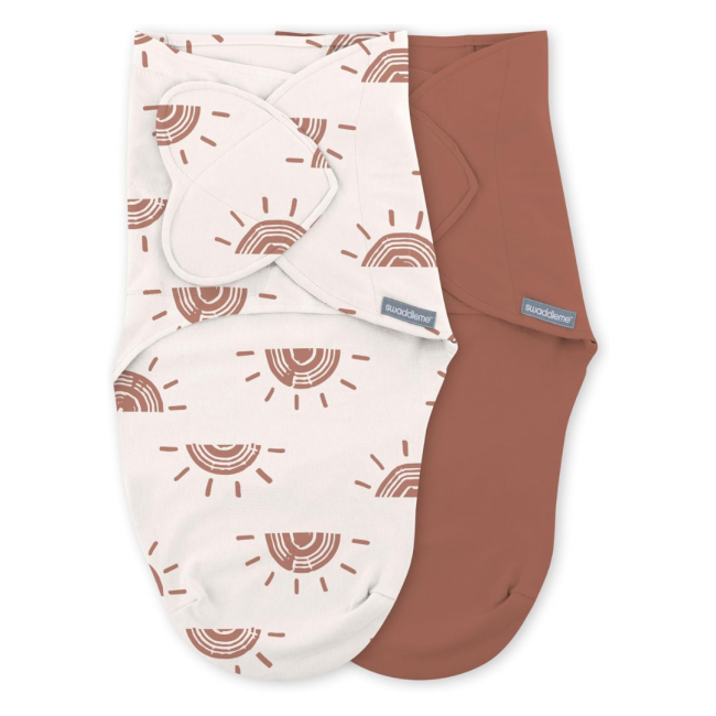 Ingenuity - set 2 sisteme de infasare swaddle me 0-3 luni, colectia monogram, rising sun bbb17381-072