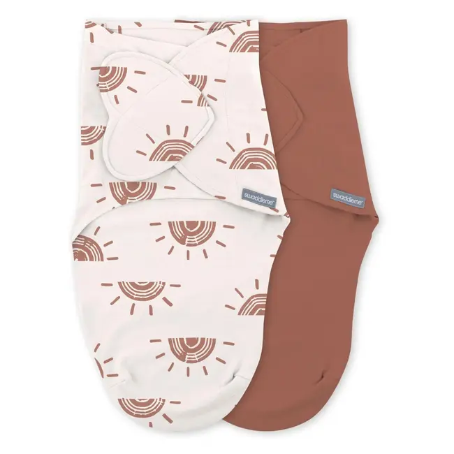Ingenuity - set 2 sisteme de infasare swaddle me 0-3 luni, colectia monogram, rising sun bbb17381-072