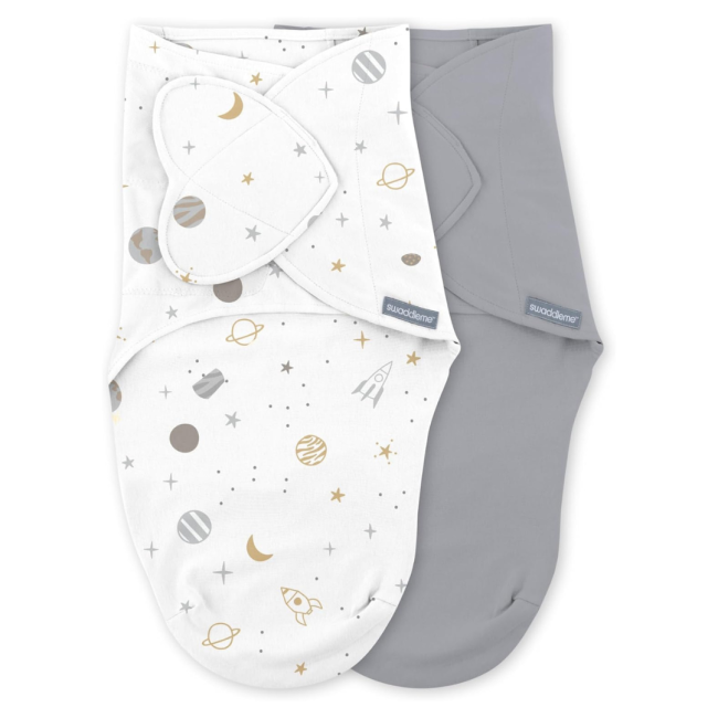 Ingenuity - set 2 sisteme de infasare swaddle me 0-3 luni, colectia monogram, sunset space bbb17381-073