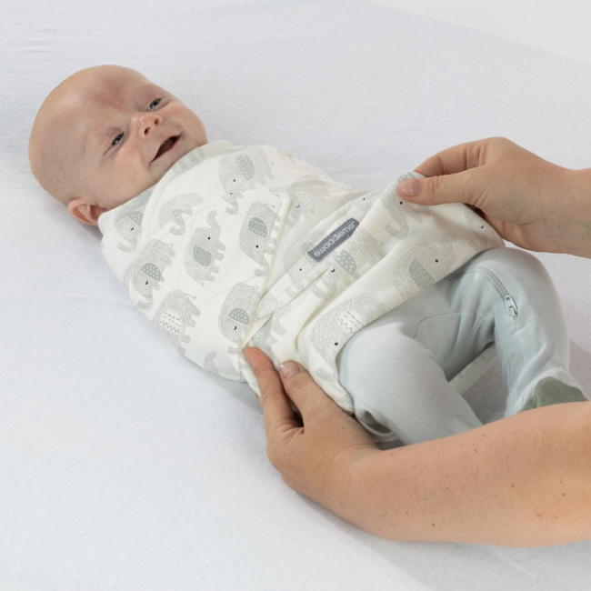 Ingenuity - sistem de infasare swaddle me 0-3 luni, colectia monogram, scribble elephant bbb17261-053
