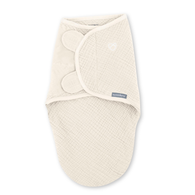 Ingenuity - sistem de infasare swaddle me 0-3 luni, muselina, colectia original, cream bbb17386-003