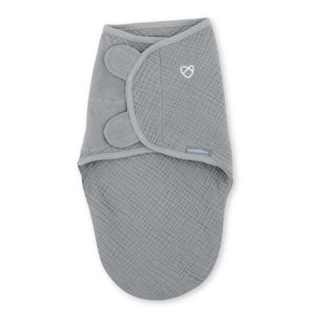 Ingenuity - sistem de infasare swaddle me 0-3 luni, muselina, colectia original, granite bbb17386-076
