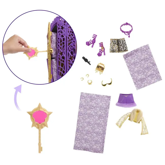 MONSTER HIGH PAPUSA CLAWDEEN WOLF CU DULAP REVELATOR SI ACCESORII VIVMTJBG80