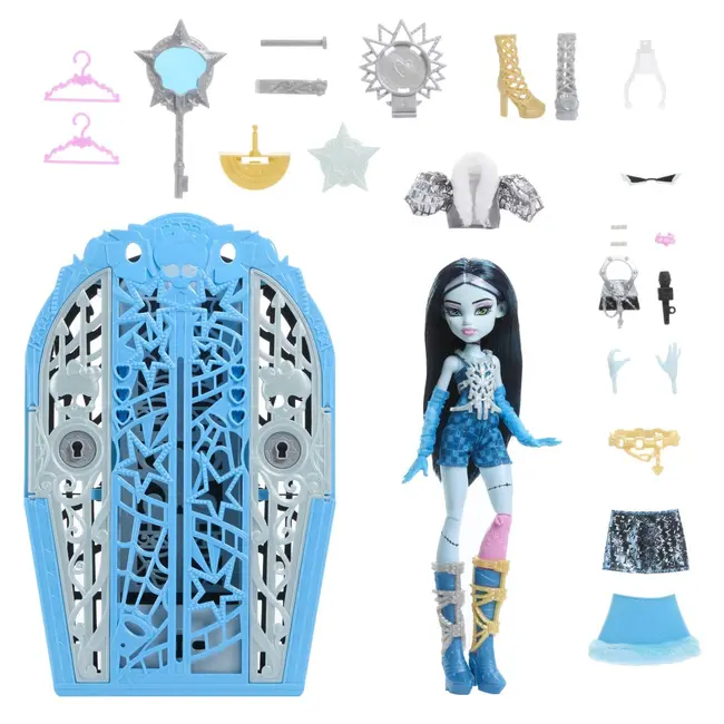 MONSTER HIGH PAPUSA FRANKIESTEIN CU DULAP REVELATOR SI ACCESORII VIVMTJBG81