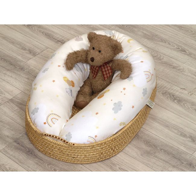 Perna Pentru Gravide Si Alaptare, Husa Detasabila Din Bambus 100% Si Umplutura Antialergica Babysoft  , Soft Breeze, Amy Pjb84957