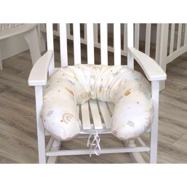 Perna Pentru Gravide Si Alaptare, Husa Detasabila Din Bambus 100% Si Umplutura Antialergica Babysoft  , Soft Breeze, Amy Pjb84957
