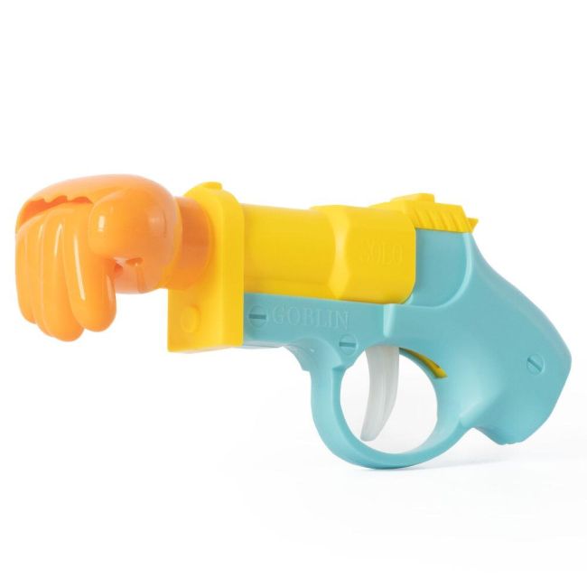 Pistol amuzant - piatra, foarfeca, hartie
