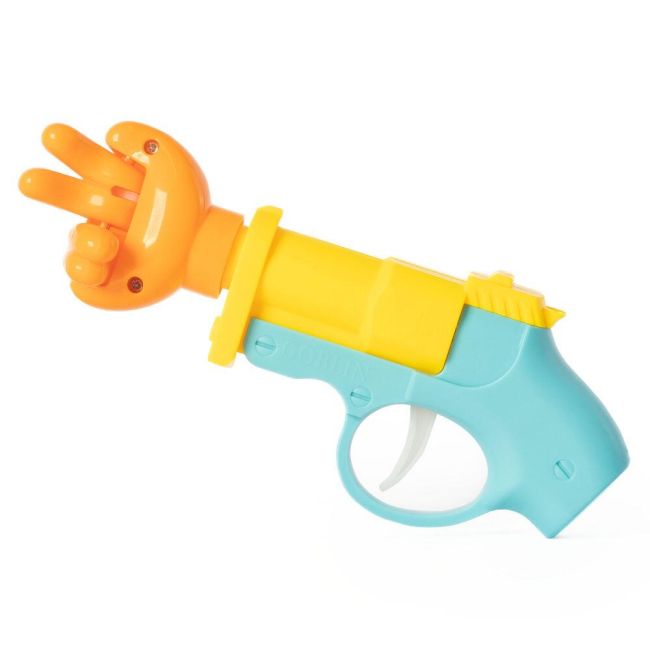 Pistol amuzant - piatra, foarfeca, hartie