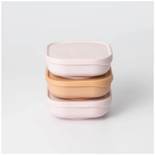 Set 3 boluri pentru hrana bebelusi miniware snack bowl, 100% din materiale naturale biodegradabile, cotton candy+toffee+vanilla mw_mwsb3ctv