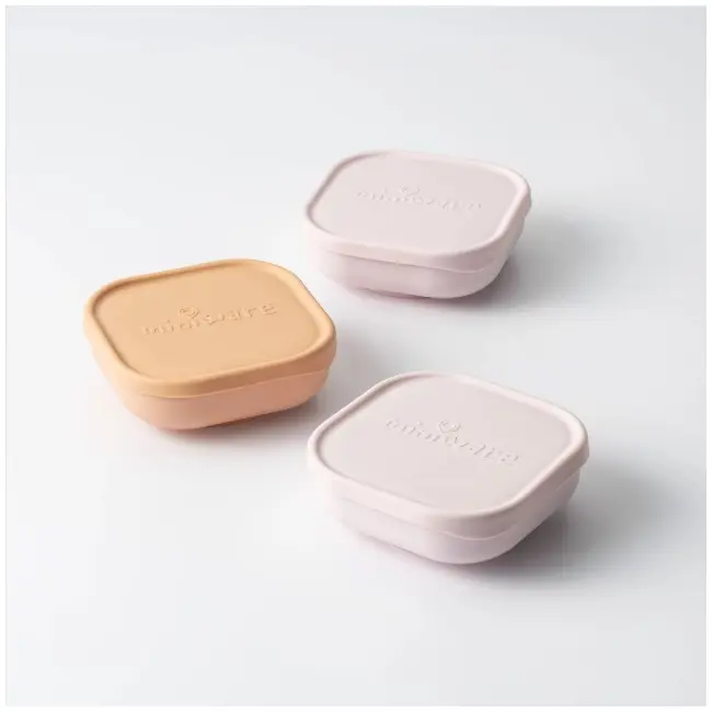 Set 3 boluri pentru hrana bebelusi miniware snack bowl, 100% din materiale naturale biodegradabile, cotton candy+toffee+vanilla mw_mwsb3ctv