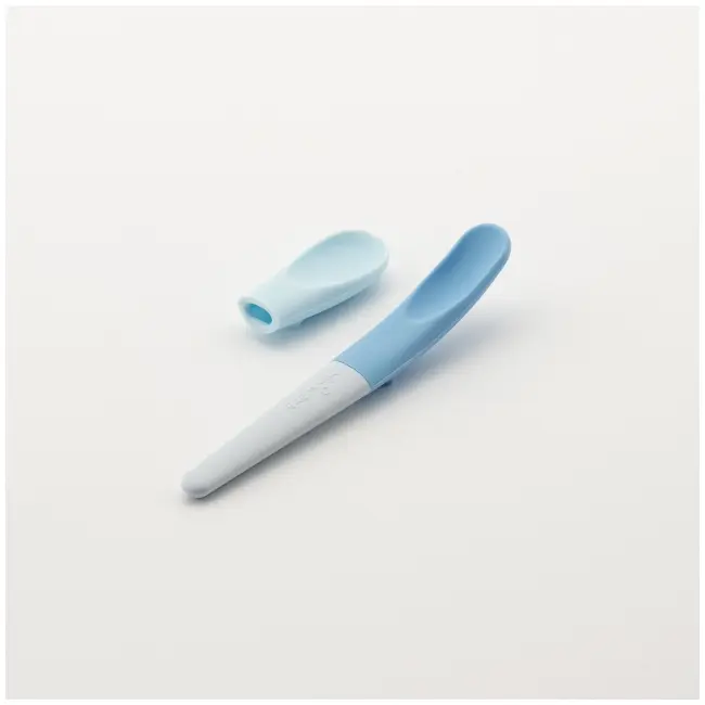 Set de lingurite 2 in 1 bebelusi miniware pre2pro, 100% din materiale naturale biodegradabile, blue banana mw_p2ps7bb