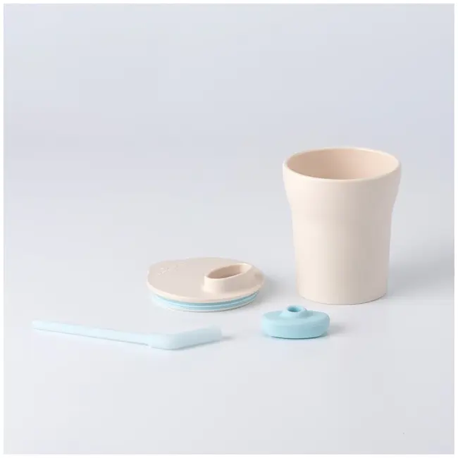 Set diversificare hrana bebelusi miniware little foodie, 100% din materiale naturale biodegradabile, 6 piese, vanilla aqua mw_mwlfva