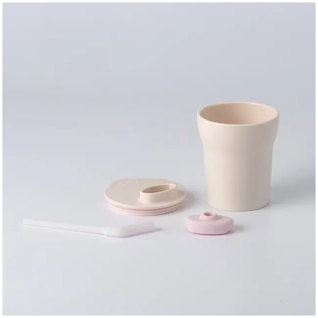 Set diversificare hrana bebelusi miniware little foodie, 100% din materiale naturale biodegradabile, 6 piese, vanilla+cotton candy mw_mwlfvc