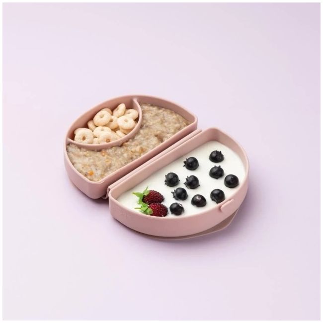 Set diversificare hrana bebelusi miniware sili mini go, 100% din materiale naturale biodegradabile, 3 piese, pink antioxidant mw_smg7pa