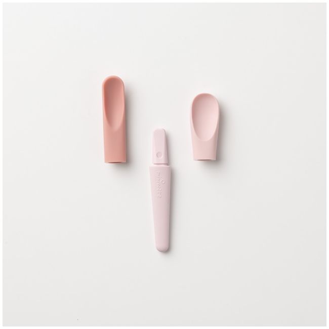 Set diversificare hrana bebelusi miniware sili mini go, 100% din materiale naturale biodegradabile, 3 piese, pink antioxidant mw_smg7pa