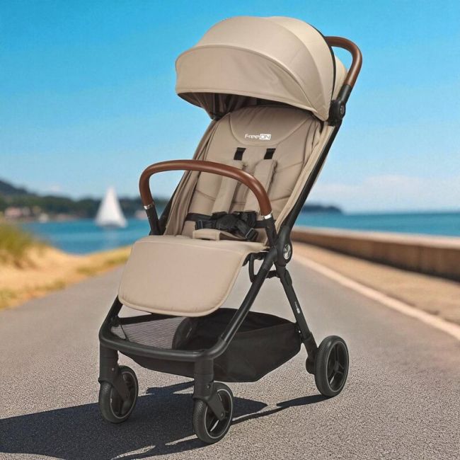 Carucior sport, FreeON, Bold, Pliabil automat, Roti cu suspensii, De la nastere pana la 22 kg, Cu spatar reglabil in 3 pozitii, Beige BYN85321