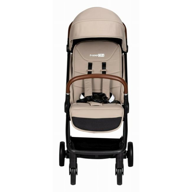 Carucior sport, FreeON, Bold, Pliabil automat, Roti cu suspensii, De la nastere pana la 22 kg, Cu spatar reglabil in 3 pozitii, Beige BYN85321