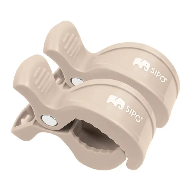 Cleme multifunctionale pentru carucior, 2 bucati, Beige EKDSCA-20BE