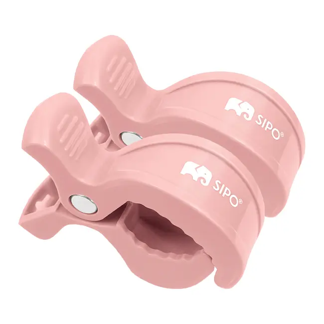Cleme multifunctionale pentru carucior, 2 bucati, Pink EKDSCA-20LP
