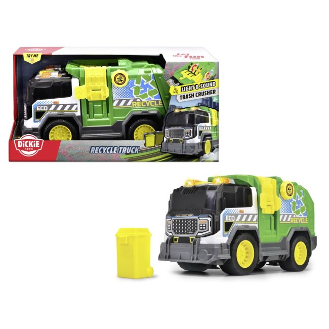 DICKIE CAMION DE RECICLARE CU LUMINI SI SUNETE 30CM VIV203306021