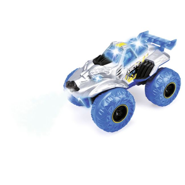 DICKIE MASINA DE TEREN ARCTIC ICE MONSTER CU LUMINI SUNETE SUSPENSII SI FUNCTIE ABUR 25CM VIV203754002