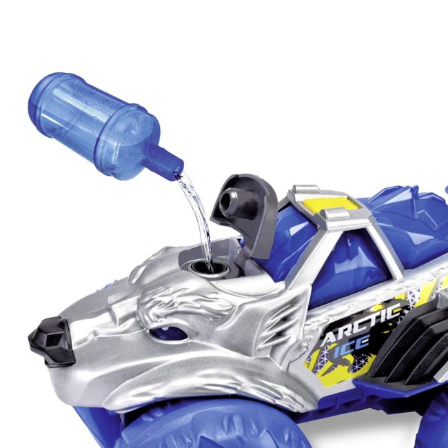 DICKIE MASINA DE TEREN ARCTIC ICE MONSTER CU LUMINI SUNETE SUSPENSII SI FUNCTIE ABUR 25CM VIV203754002