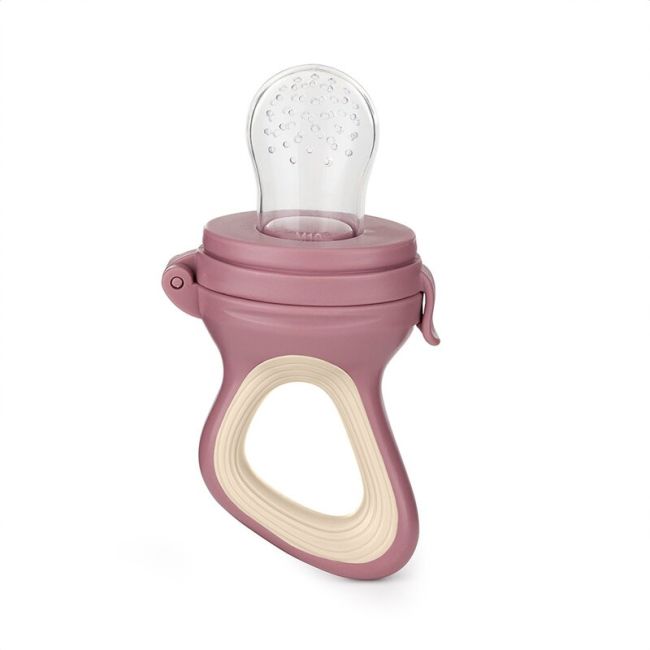 Dispozitiv de hranire, Petite&Mars, Pentru fructe si legume, Include capac de protectie, 6+ luni, Roz BYN581798