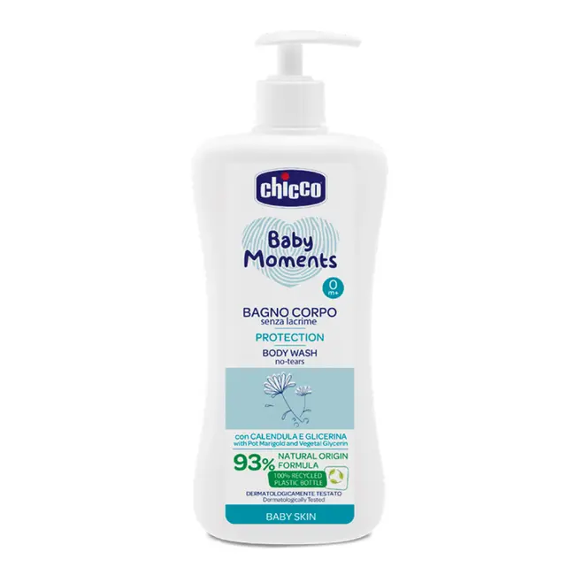 Gel de dus fara lacrimi Chicco Baby Moments Protection, 750ml, 0 luni+ CHC10581-9