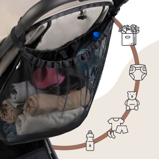 Gentuta multifunctionala pentru maner carucior, Negru, Sipo EKDSCA-13
