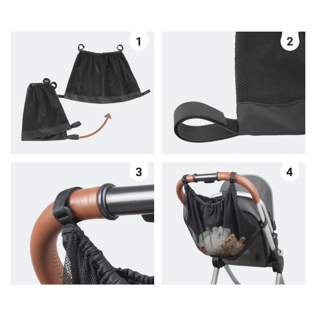 Gentuta multifunctionala pentru maner carucior, Negru, Sipo EKDSCA-13
