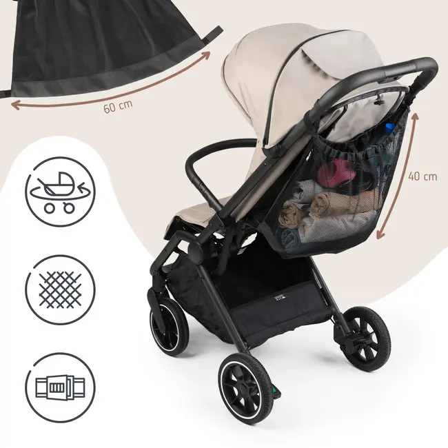 Gentuta multifunctionala pentru maner carucior, Negru, Sipo EKDSCA-13