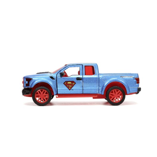 JADA DC SET FIGURINA METALICA SUPERMAN SI MASINUTA 2017 FORD F 150 RAPTOR SCARA 1:32 VIV253253013