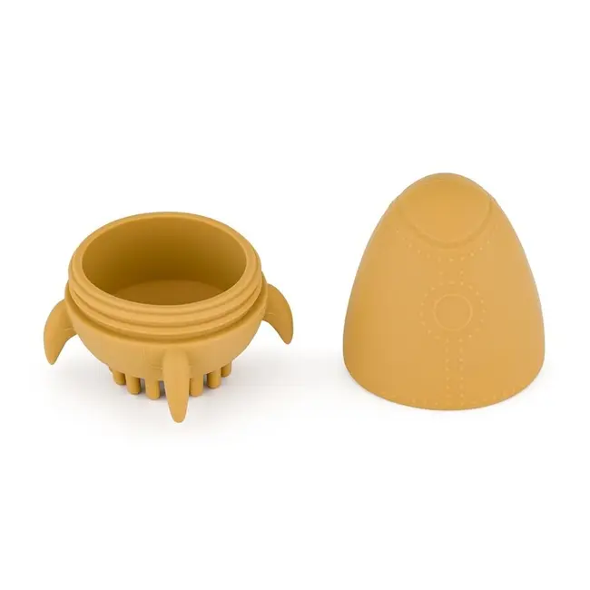 Jucarie pentru baie, Petite&Mars, Splashy Rocket, Din silicon, Fara BPA, 6 luni+, 11x7.5x7.5 cm, Ocru BYN607819