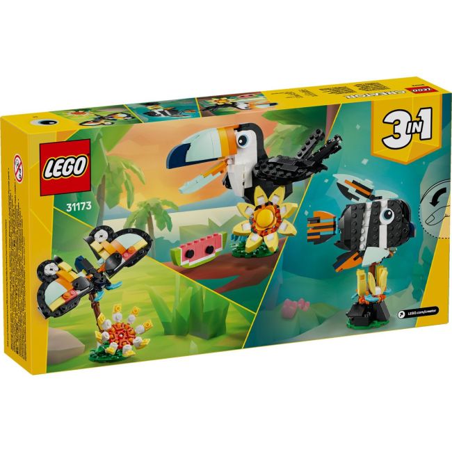 LEGO CREATOR ANIMALE SALBATICE TUCAN TROPICAL 31173 VIVLEGO31173