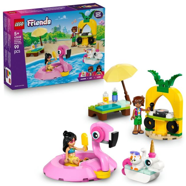LEGO FRIENDS PETRECERE LA PISCINA CU UNICORNUL SI FLAMINGO 42658 VIVLEGO42658