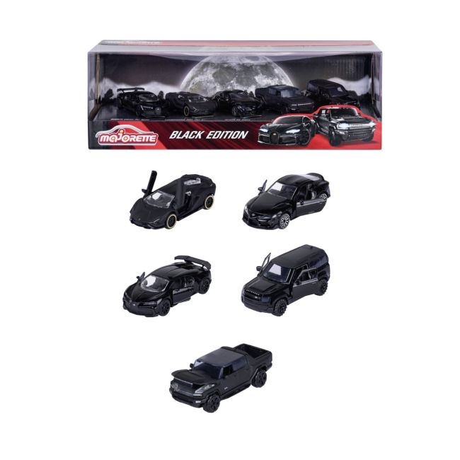 MAJORETTE SET 5 MASINUTE BLACK EDITION 2.0 GIFTPACK VIV212053191