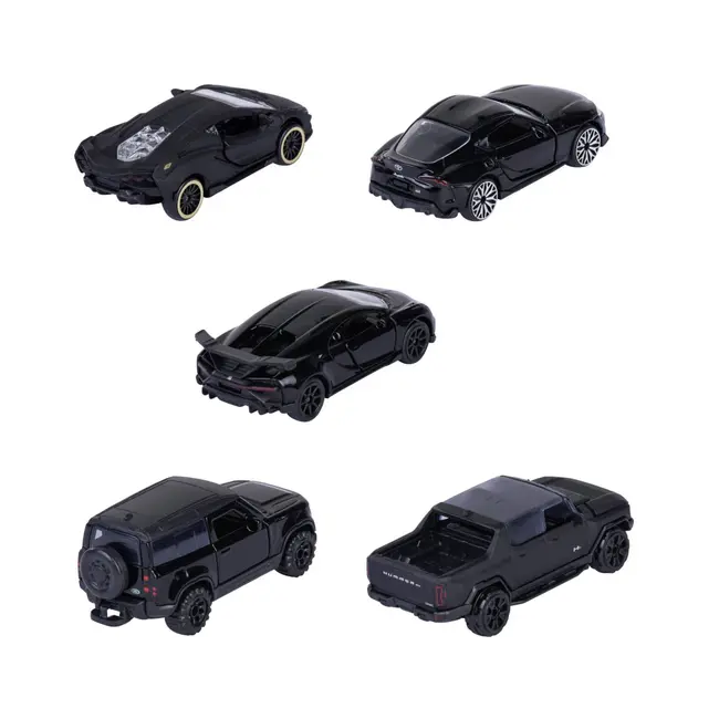 MAJORETTE SET 5 MASINUTE BLACK EDITION 2.0 GIFTPACK VIV212053191