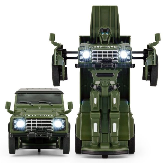 MASINUTA METALICA CONVERTIBILA LAND ROVER DEFENDER VERDE CU SCARA 1 LA 32 VIVRas62000_Verde