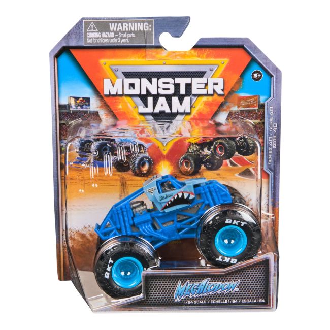 MONSTER JAM MASINUTA METALICA MEGALODON ALBASTRU SCARA 1 LA 64 VIV6044941_20150170